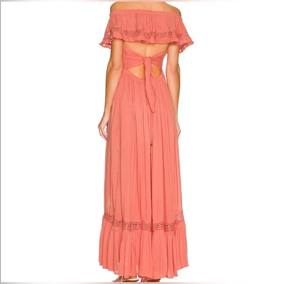 NWT Free People Moonlight Ocean Maxi Dress in Coral XL - Picture 2 of 6